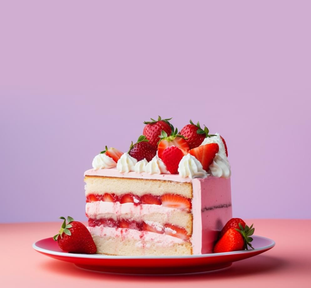 Торт с клубникой